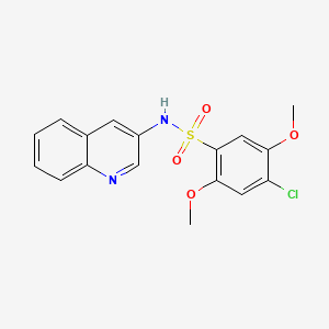 4-chloro-2,5-dimethoxy-N-(quinolin-3-yl)benzene-1-sulfonamide