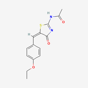 N-[5-(4-ethoxybenzylidene)-4-oxo-1,3-thiazolidin-2-ylidene]acetamide