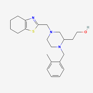 2-[1-(2-methylbenzyl)-4-(4,5,6,7-tetrahydro-1,3-benzothiazol-2-ylmethyl)-2-piperazinyl]ethanol