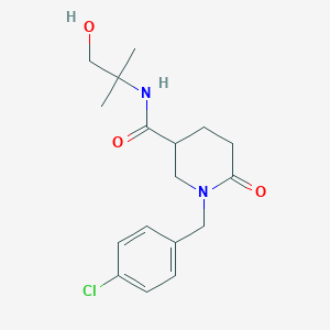 1-(4-chlorobenzyl)-N-(2-hydroxy-1,1-dimethylethyl)-6-oxo-3-piperidinecarboxamide