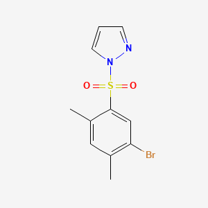 molecular formula C11H11BrN2O2S B603067 1-(5-bromo-2,4-dimethylbenzenesulfonyl)-1H-pyrazole CAS No. 1185703-20-1