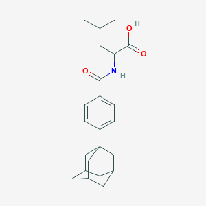 molecular formula C23H31NO3 B6030675 N-[4-(1-adamantyl)benzoyl]leucine 