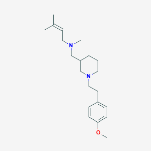 molecular formula C21H34N2O B6030676 ({1-[2-(4-methoxyphenyl)ethyl]-3-piperidinyl}methyl)methyl(3-methyl-2-buten-1-yl)amine 