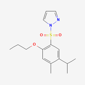 1-[4-methyl-5-(propan-2-yl)-2-propoxybenzenesulfonyl]-1H-pyrazole