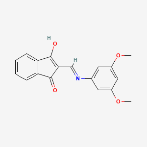 2-{[(3,5-dimethoxyphenyl)amino]methylene}-1H-indene-1,3(2H)-dione