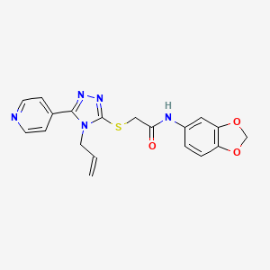 2-{[4-allyl-5-(4-pyridinyl)-4H-1,2,4-triazol-3-yl]thio}-N-1,3-benzodioxol-5-ylacetamide