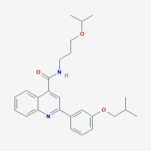 molecular formula C26H32N2O3 B6030737 2-(3-isobutoxyphenyl)-N-(3-isopropoxypropyl)-4-quinolinecarboxamide 