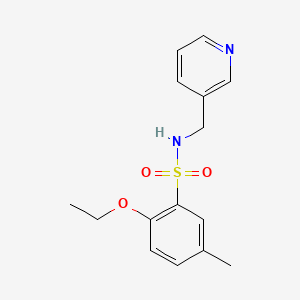 molecular formula C15H18N2O3S B603075 2-ethoxy-5-methyl-N-(3-pyridinylmethyl)benzenesulfonamide CAS No. 1206106-86-6