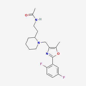 N-[2-(1-{[2-(2,5-difluorophenyl)-5-methyl-1,3-oxazol-4-yl]methyl}-2-piperidinyl)ethyl]acetamide