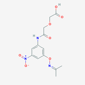 molecular formula C13H15N3O7 B6030774 {2-[(3-{[(1-methylethylidene)amino]oxy}-5-nitrophenyl)amino]-2-oxoethoxy}acetic acid 