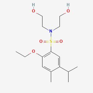 molecular formula C16H27NO5S B603082 2-ethoxy-N,N-bis(2-hydroxyethyl)-4-methyl-5-(propan-2-yl)benzene-1-sulfonamide CAS No. 1206087-49-1