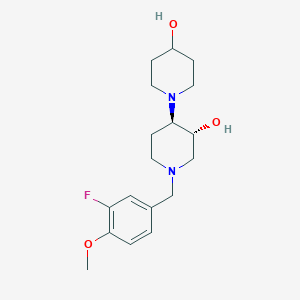 (3'R*,4'R*)-1'-(3-fluoro-4-methoxybenzyl)-1,4'-bipiperidine-3',4-diol