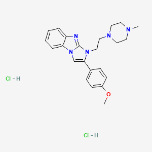 molecular formula C23H29Cl2N5O B6030846 2-(4-methoxyphenyl)-1-[2-(4-methyl-1-piperazinyl)ethyl]-1H-imidazo[1,2-a]benzimidazole dihydrochloride 