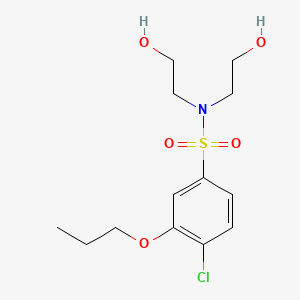 4-chloro-N,N-bis(2-hydroxyethyl)-3-propoxybenzene-1-sulfonamide