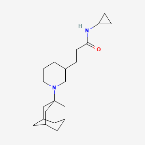 molecular formula C21H34N2O B6030866 3-[1-(1-adamantyl)-3-piperidinyl]-N-cyclopropylpropanamide 