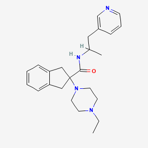 2-(4-ethyl-1-piperazinyl)-N-[1-methyl-2-(3-pyridinyl)ethyl]-2-indanecarboxamide