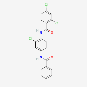 molecular formula C20H13Cl3N2O2 B6030902 N-[4-(benzoylamino)-2-chlorophenyl]-2,4-dichlorobenzamide 