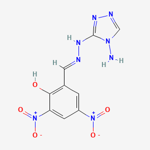 molecular formula C9H8N8O5 B6030927 2-hydroxy-3,5-dinitrobenzaldehyde (4-amino-4H-1,2,4-triazol-3-yl)hydrazone 