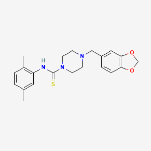 4-(1,3-benzodioxol-5-ylmethyl)-N-(2,5-dimethylphenyl)-1-piperazinecarbothioamide