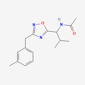 N-{2-methyl-1-[3-(3-methylbenzyl)-1,2,4-oxadiazol-5-yl]propyl}acetamide