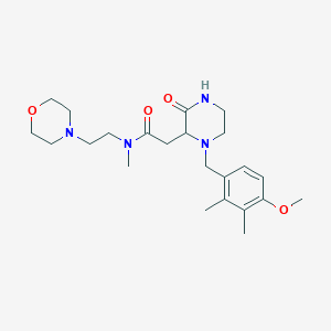 2-[1-(4-methoxy-2,3-dimethylbenzyl)-3-oxo-2-piperazinyl]-N-methyl-N-[2-(4-morpholinyl)ethyl]acetamide