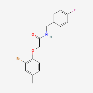 molecular formula C16H15BrFNO2 B6030992 2-(2-bromo-4-methylphenoxy)-N-(4-fluorobenzyl)acetamide 