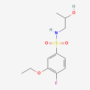 3-ethoxy-4-fluoro-N-(2-hydroxypropyl)benzene-1-sulfonamide