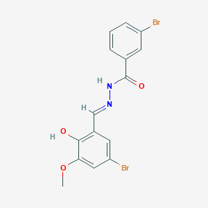 molecular formula C15H12Br2N2O3 B6031022 3-bromo-N'-(5-bromo-2-hydroxy-3-methoxybenzylidene)benzohydrazide 