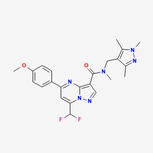 7-(difluoromethyl)-5-(4-methoxyphenyl)-N-methyl-N-[(1,3,5-trimethyl-1H-pyrazol-4-yl)methyl]pyrazolo[1,5-a]pyrimidine-3-carboxamide