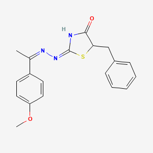 5-benzyl-1,3-thiazolidine-2,4-dione 2-{[1-(4-methoxyphenyl)ethylidene]hydrazone}