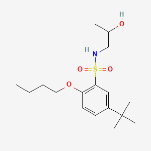 molecular formula C17H29NO4S B603107 2-butoxy-5-tert-butyl-N-(2-hydroxypropyl)benzene-1-sulfonamide CAS No. 1246822-22-9