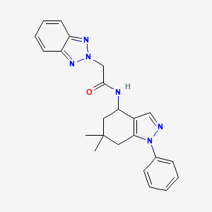 molecular formula C23H24N6O B6031071 2-(2H-1,2,3-benzotriazol-2-yl)-N-(6,6-dimethyl-1-phenyl-4,5,6,7-tetrahydro-1H-indazol-4-yl)acetamide 