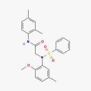 N~1~-(2,4-dimethylphenyl)-N~2~-(2-methoxy-5-methylphenyl)-N~2~-(phenylsulfonyl)glycinamide