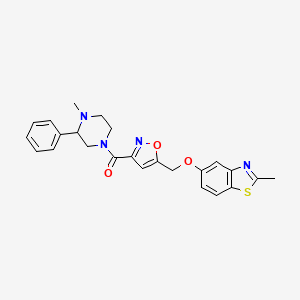 2-methyl-5-({3-[(4-methyl-3-phenyl-1-piperazinyl)carbonyl]-5-isoxazolyl}methoxy)-1,3-benzothiazole