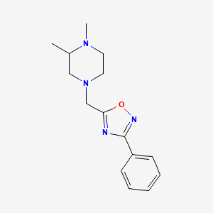 1,2-dimethyl-4-[(3-phenyl-1,2,4-oxadiazol-5-yl)methyl]piperazine