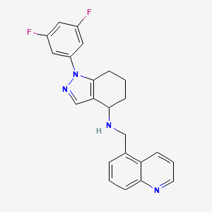 molecular formula C23H20F2N4 B6031085 1-(3,5-difluorophenyl)-N-(5-quinolinylmethyl)-4,5,6,7-tetrahydro-1H-indazol-4-amine 