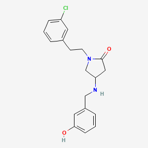 1-[2-(3-chlorophenyl)ethyl]-4-[(3-hydroxybenzyl)amino]-2-pyrrolidinone