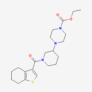 ethyl 4-[1-(4,5,6,7-tetrahydro-1-benzothien-3-ylcarbonyl)-3-piperidinyl]-1-piperazinecarboxylate