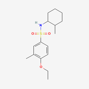 molecular formula C16H25NO3S B603112 4-ethoxy-3-methyl-N-(2-methylcyclohexyl)benzene-1-sulfonamide CAS No. 1206122-23-7