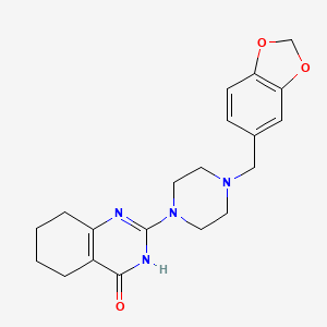 2-[4-(1,3-benzodioxol-5-ylmethyl)-1-piperazinyl]-5,6,7,8-tetrahydro-4(3H)-quinazolinone