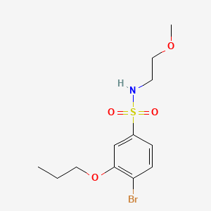 molecular formula C12H18BrNO4S B603113 4-bromo-N-(2-methoxyethyl)-3-propoxybenzene-1-sulfonamide CAS No. 1246822-97-8