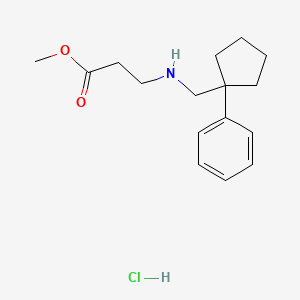 methyl N-[(1-phenylcyclopentyl)methyl]-beta-alaninate hydrochloride