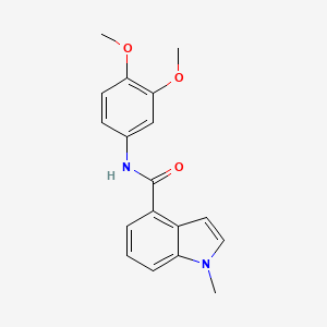 molecular formula C18H18N2O3 B6031157 N-(3,4-dimethoxyphenyl)-1-methyl-1H-indole-4-carboxamide 