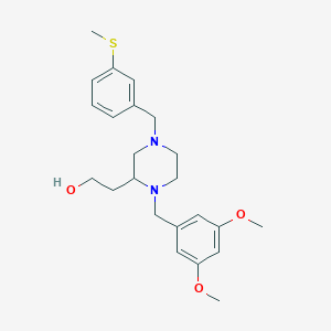 2-{1-(3,5-dimethoxybenzyl)-4-[3-(methylthio)benzyl]-2-piperazinyl}ethanol