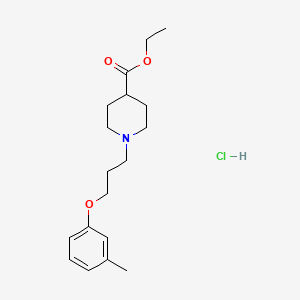 ethyl 1-[3-(3-methylphenoxy)propyl]-4-piperidinecarboxylate hydrochloride