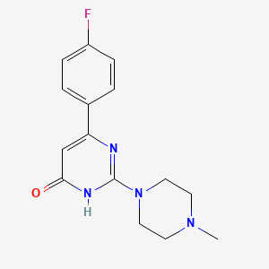 molecular formula C15H17FN4O B6031195 6-(4-fluorophenyl)-2-(4-methyl-1-piperazinyl)-4(3H)-pyrimidinone 