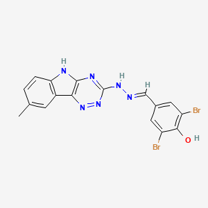 3,5-dibromo-4-hydroxybenzaldehyde (8-methyl-5H-[1,2,4]triazino[5,6-b]indol-3-yl)hydrazone