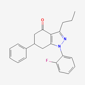 1-(2-fluorophenyl)-6-phenyl-3-propyl-1,5,6,7-tetrahydro-4H-indazol-4-one