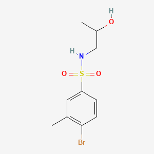 molecular formula C10H14BrNO3S B603123 4-bromo-N-(2-hydroxypropyl)-3-methylbenzene-1-sulfonamide CAS No. 1153437-40-1