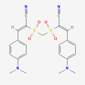 molecular formula C23H24N4O4S2 B6031256 2,2'-(methylenedisulfonyl)bis{3-[4-(dimethylamino)phenyl]acrylonitrile} 